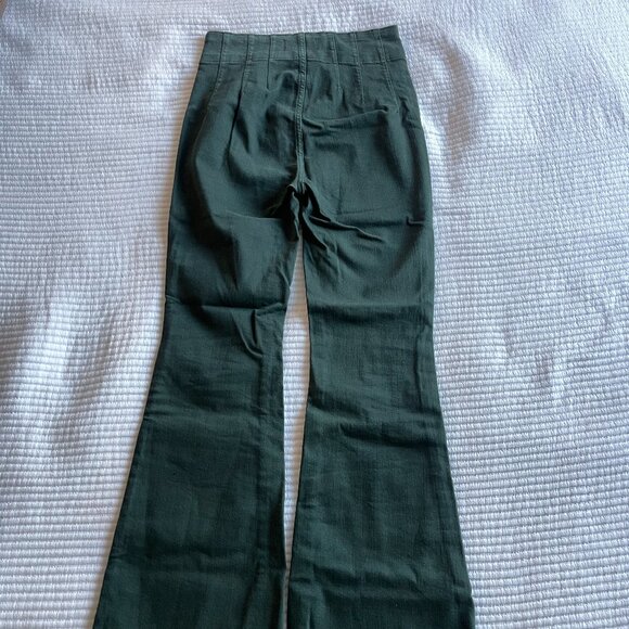 Free People x We The Free Jayde Flare Jean in Thyme Green size 28 - Picture 4 of 5